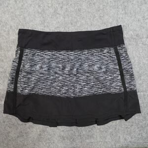 Lululemon Skort Womens 8 Pace Rival Heathered Black Golf Tennis Pickleball Pleat